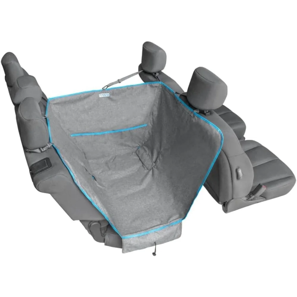 

Pet Car Seat Cover: Half Hammock, Half Seat Protector, Water-Resistant, 27.5 Width, Heather Grey