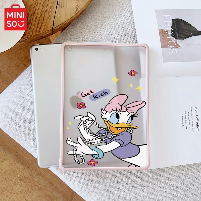 

Miniso Disney Mickey iPad pink Transparent anti-Drop case, suitable for iPad Pro 2022/2024,iPad Air3/5th,iPad Mini 6,iPad 6/10th