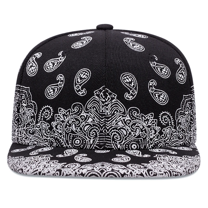 2024 New Cashew Flower Trendy Men\'s and Women\'s Street Dance Hat Handsome and Versatile Baseball Hat