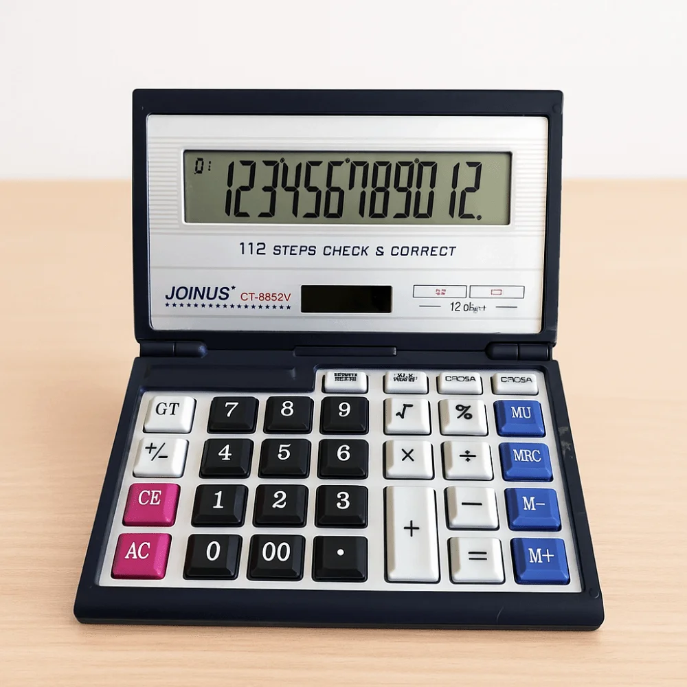 

Foldable Folding Flip Calculator 12 Digits Portable Solar Calculator Large Screen Multifunctional Financial Office Calculator