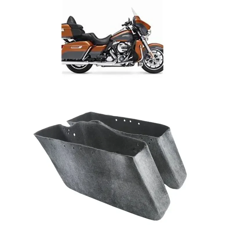 Motorcycle Gray Saddlebag Insert Carpet Liner For Harley Touring Ultra Electra Street Glide Road King FLTR FLTRU 1993-2013 12 11