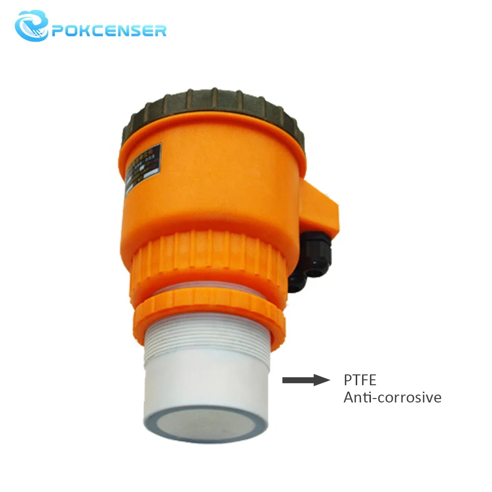 Pokcenser 0.5%FS Accuracy Waterproof Ultrasonic Level Sensor in Fuel Level Analysis Instrument