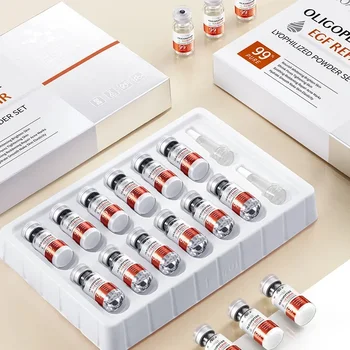 Facial Microneedling Serum ยีสต์ Freeze-Dried Power Skin Care ชุดรูขุมขนหดตัว Moisturizing Brighten Anti Aging Peptides Essence