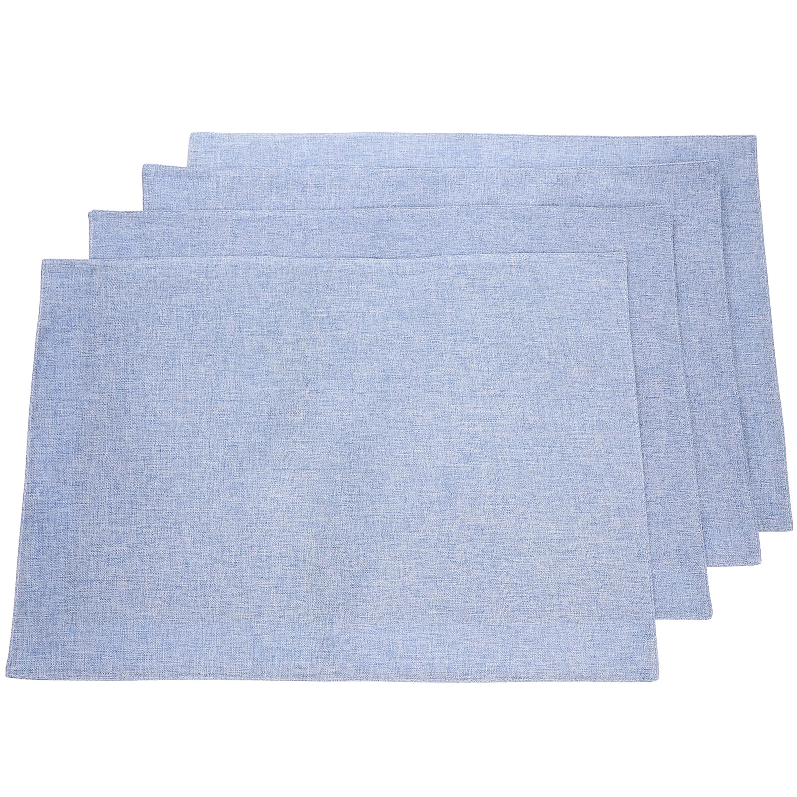 

4Pcs Anti-Slip Insulated Placemats Linen Washable Dining Table Mat Double Layer Non-Slip Kitchen Countertop Protector Home