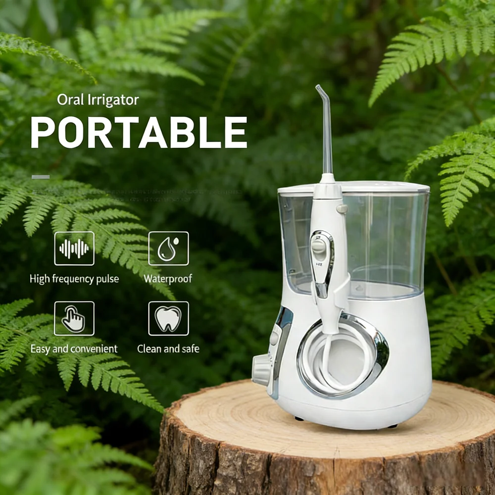 

Электрический ирригатор для полости рта настольный, 800 мл, с 10 режимами, профессиональный ирригатор для глубокой чистки зубов, защита от кариеса