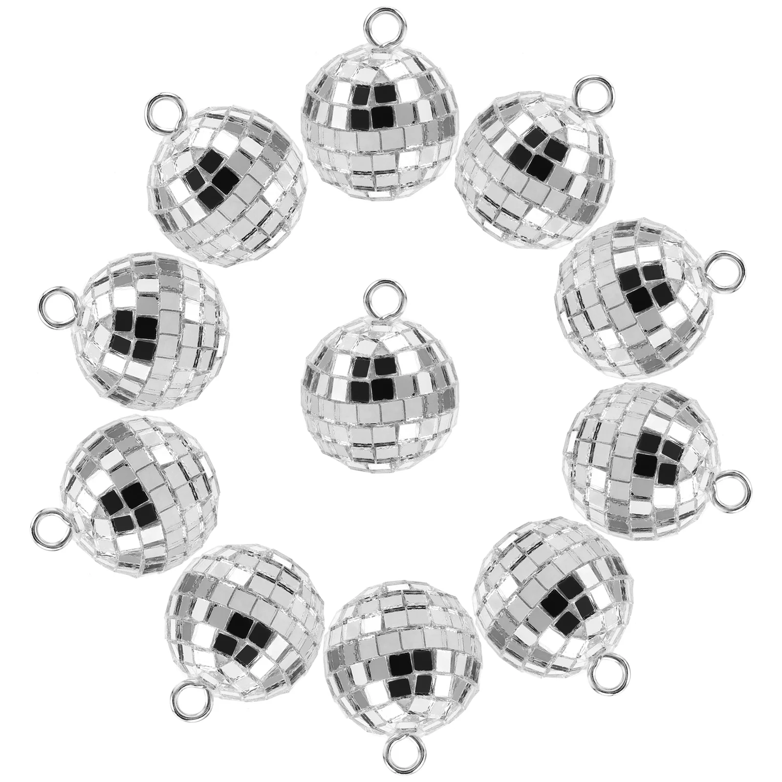 20 Pcs Vintage Disco Pendant Ball Charm Necklace Making Supplies DIY Jewelry Crafting Findings Gadgets Earring Charms