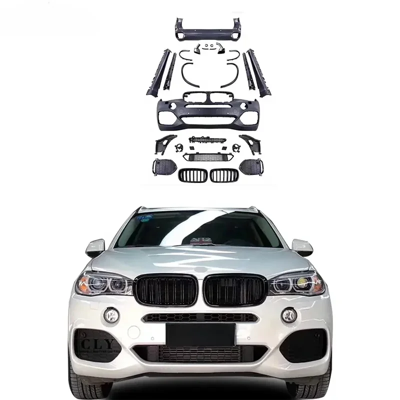 

Car bumpers For BMW X5 F15 Modified MT Sport Front car bumper car Grille Side skirt rear bumper diffuser tipscustom