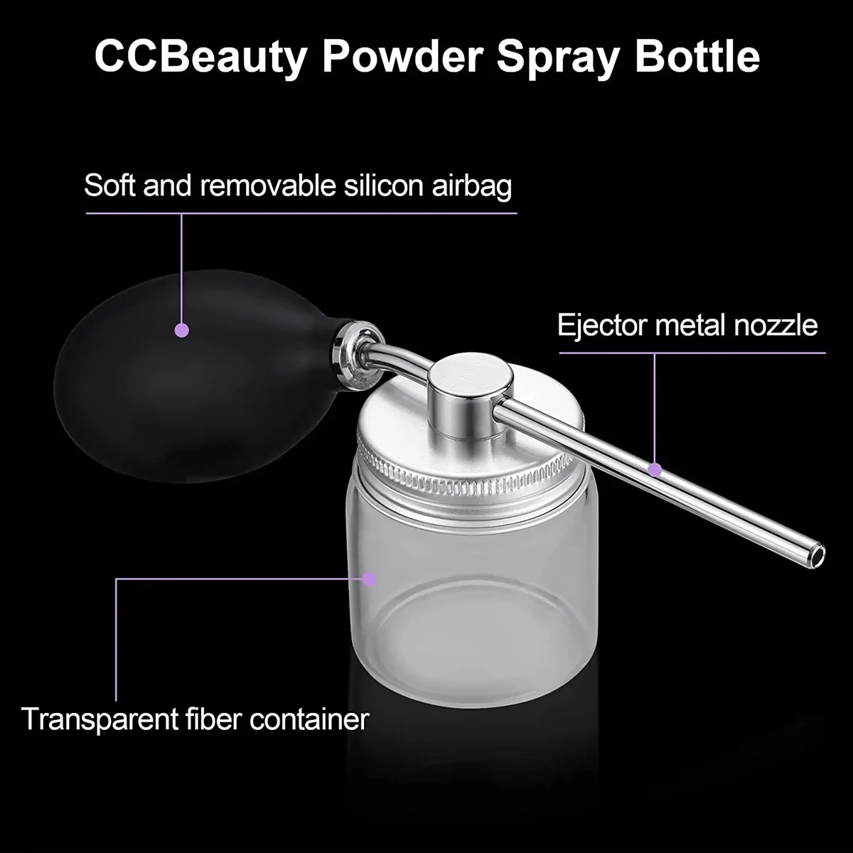 Salon Powder Spray Bottles Barber Refillable Talc Fiber Powder Blower Puffer Portable Hairdressing Sprayer Home Styling Tools