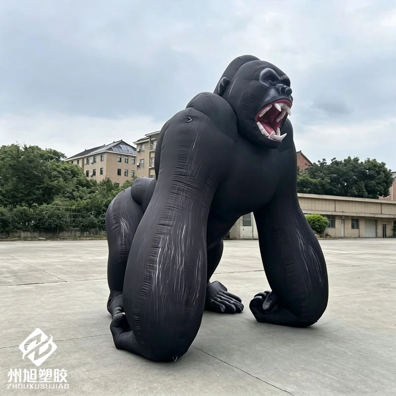 Inflatable Gorilla, customizable with logo, suitable for use in zoos, stages, circuses, animal parties or advertising decoration