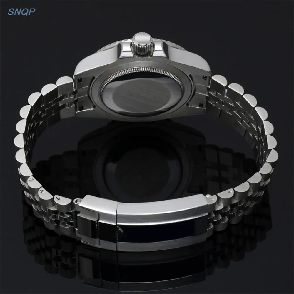 남녀공용 솔리드 스테인레스 스틸 시계 밴드, 곡선 엔드 금속 접이식 버클, 손목 팔찌 스트랩 액세서리, 실버 골드, 20mm