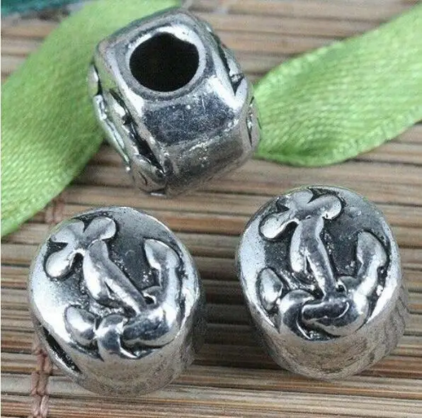 

5pcs 12.9*11*10.7mm,hole,4.8mm tibetan silver color anchor pattern spacer beads charms EF0188