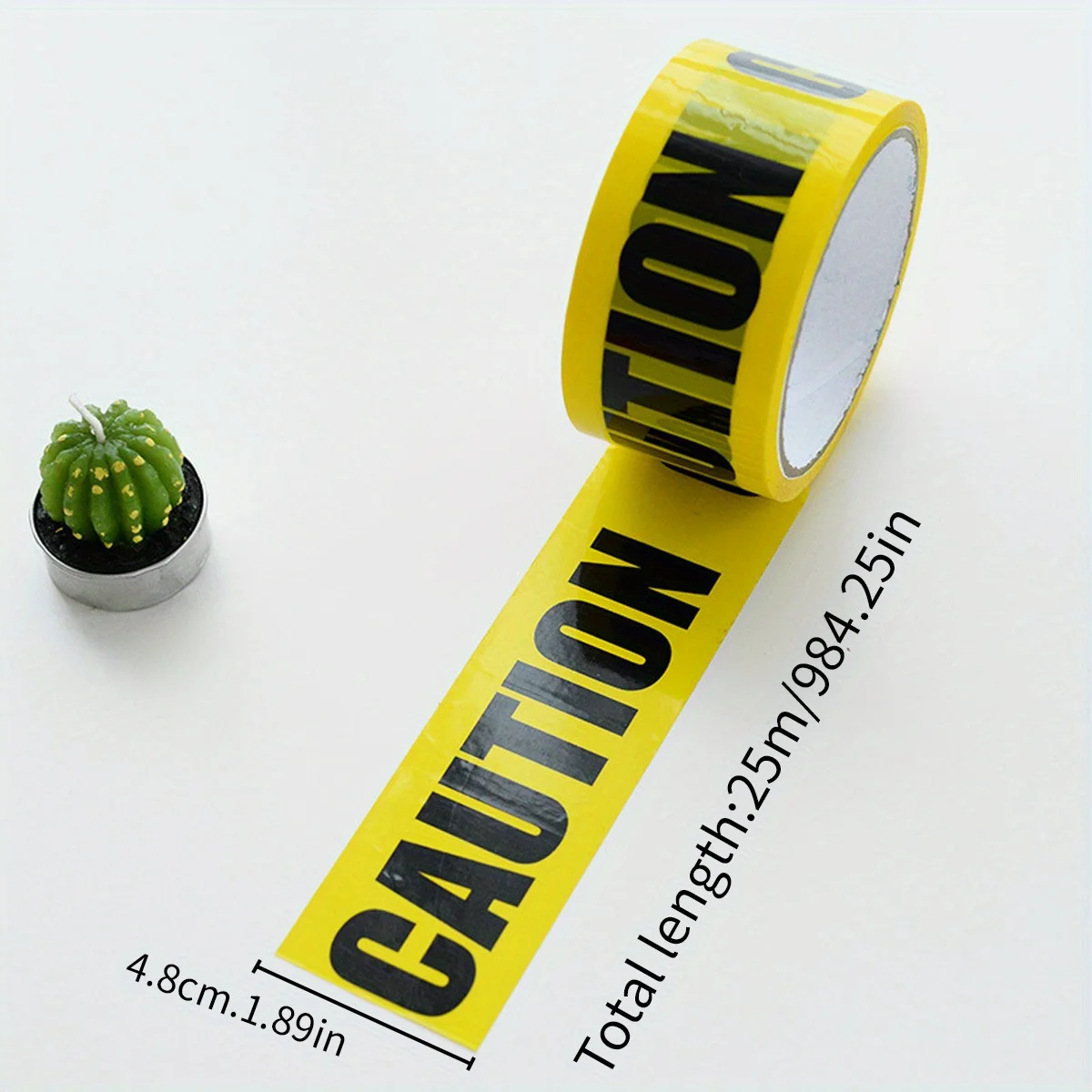 1pc Yellow Tape Bar Decoration Tide Tag Tape DIY Halloween Warning Tape Horror Theme Party Warning Word Tape English Let