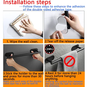 Hardware Accessories Bathroom Sticker to the toelain support for hygienic paper dispenser Wall coat support hooks for towels assembly of roller roll of towel ring napkin holder 5 Main Sales Bathroom Set - №6