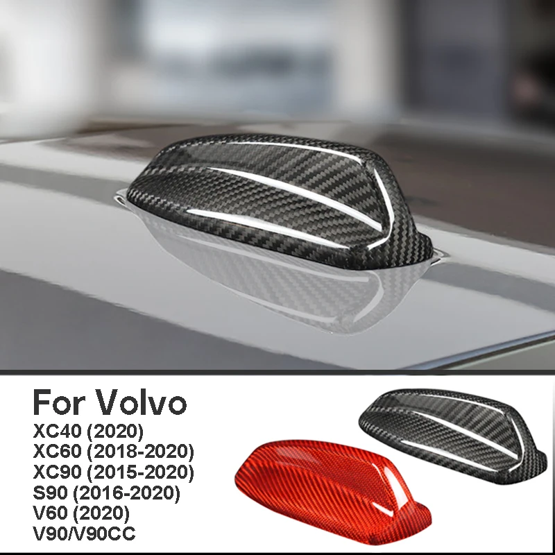 

Real Carbon Fiber Car Roof Shark Fin Antenna Cover Trim Sticker For Volvo XC40 XC60 XC90 S90 V60 V90 V90CC Exterior Accessories