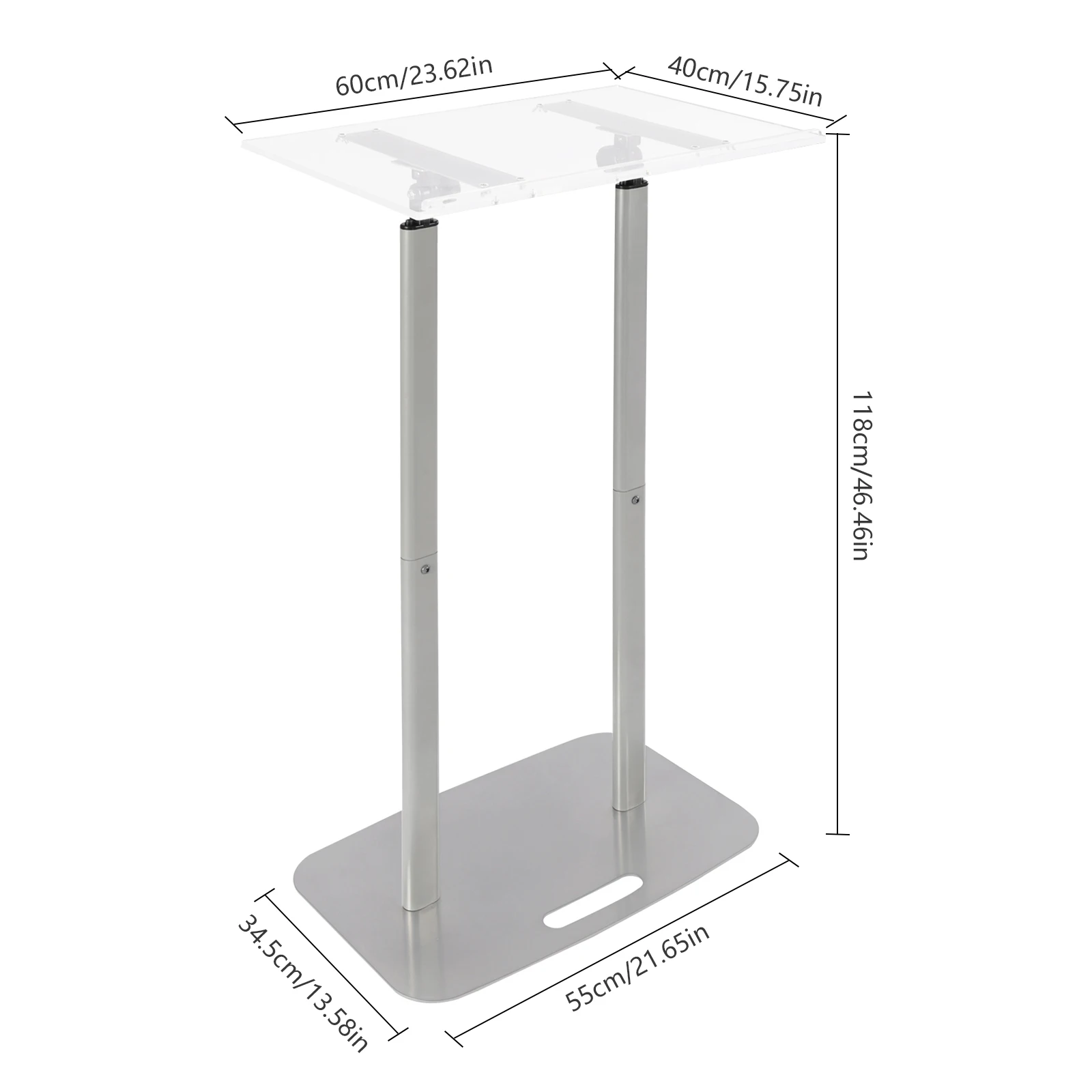 Clear Presentation Stand Durabl Acrylic Podium Conference Pulpit  Desk-Top Wedding Platform Speech Table Lectern Platform New