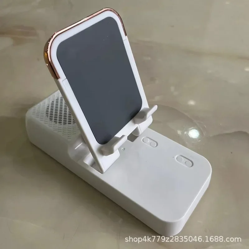 Creative mobile phone holder with Bluetooth speaker, lazy mobile phone holder desktop live stream holder