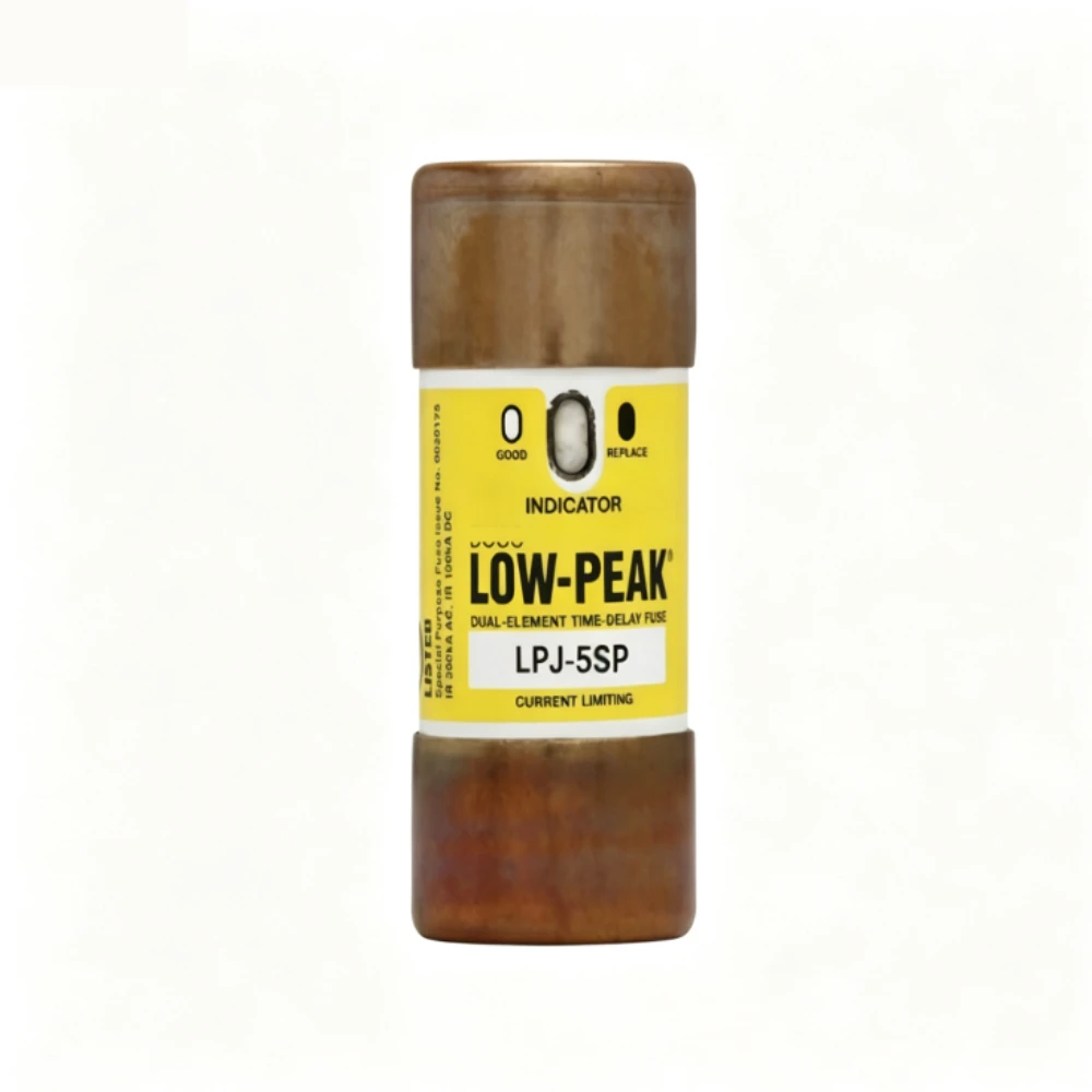 10Pcs LPJ-5SP 5A 600VAC 300VDC Class J Time Delay Fuse, Dual-Element Current Limiting Low-Peak Industrial Circuit Protection