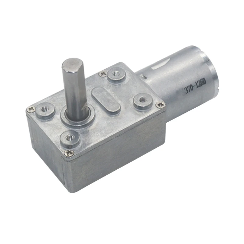 JGY-370 8mm Shaft Length 25mm DC Reducer Motor 6V 12V 24V Worm Gear Slow Speed Self Locking Torque 6/10/18/23/30/40/66/90/160RPM