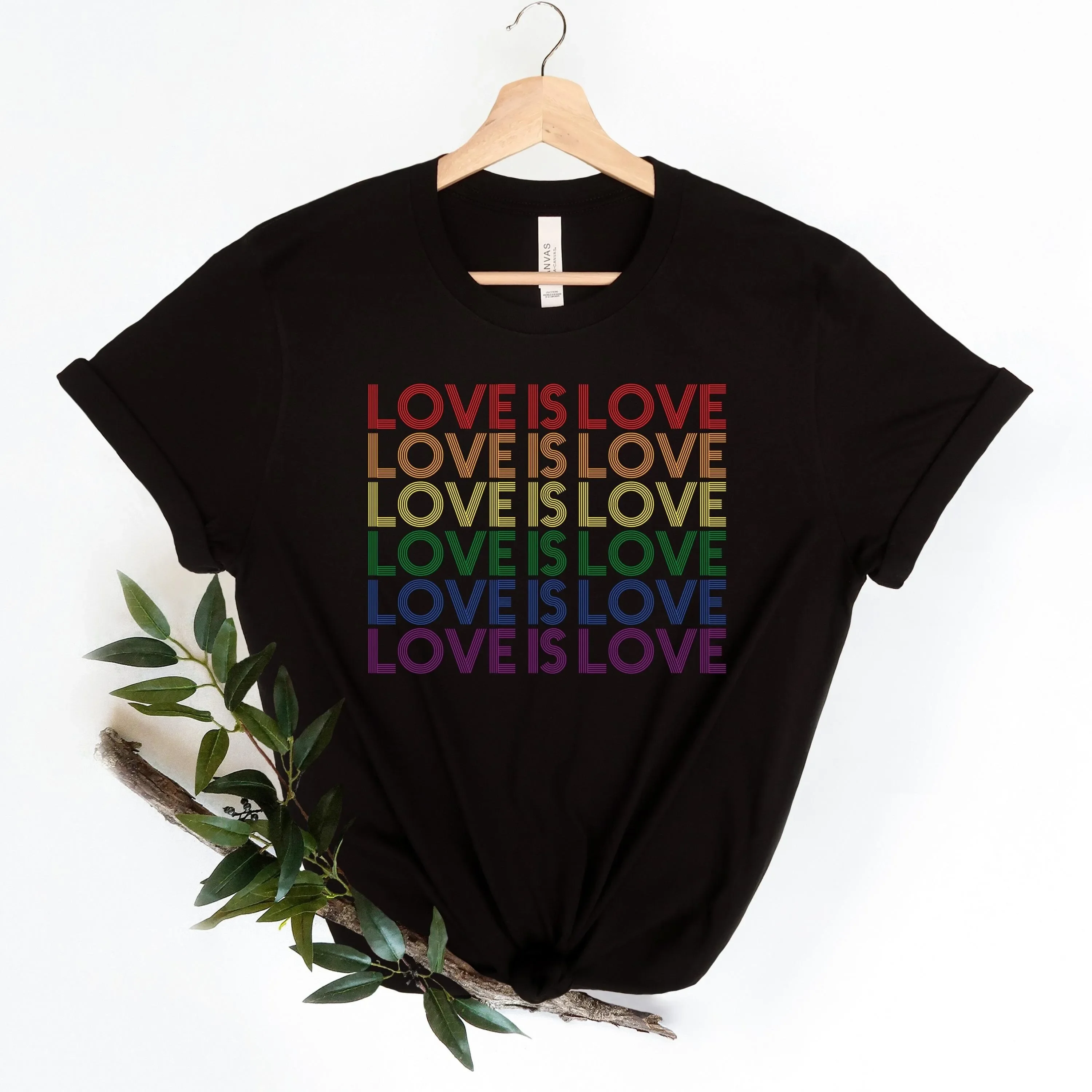 Love is T Shirt Womens Pride Mens Kindness LGBTQ Support Gay