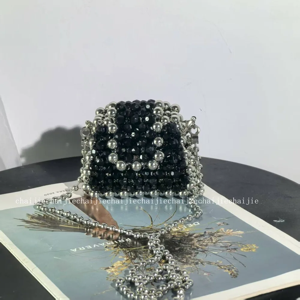 

Minority Bead Girls Summer Women's Crossbody Bag 2025 New Color Blocking Small Handbag Versatile Mini Headphone Bags for Women