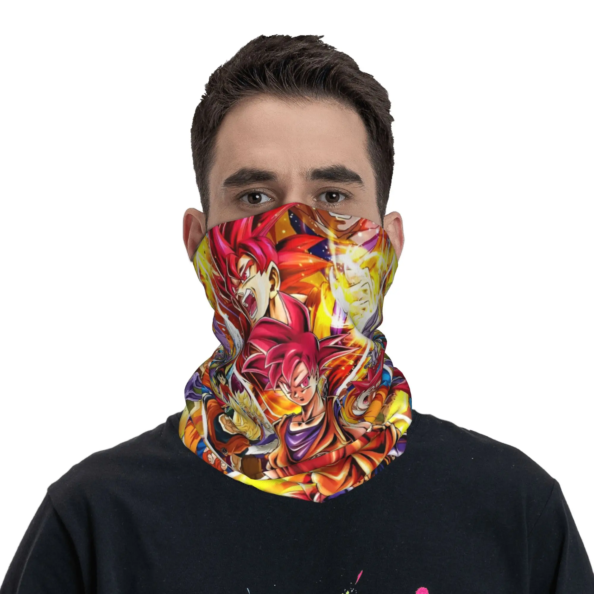 dragonball dragonballz dbz Merch Bandana Neck Gaiter  Face Scarf Summer Cycling Face Mask for Men Women Windproof