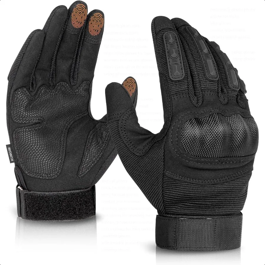

Tactical Gloves for Men and Women Motorcycle Gloves Black Touchscreen with Hard Shell for Airsoft Paintball Motocross Hunting S