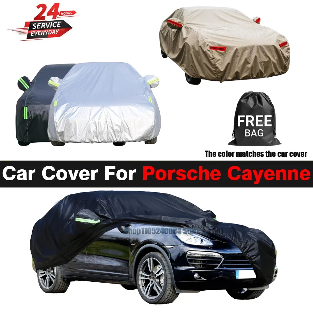 For Porsche Cayenne 2002-2025Full Car Cover Anti UV Sun Shade Rain Snow Wind Resistant Durable SUV Cover