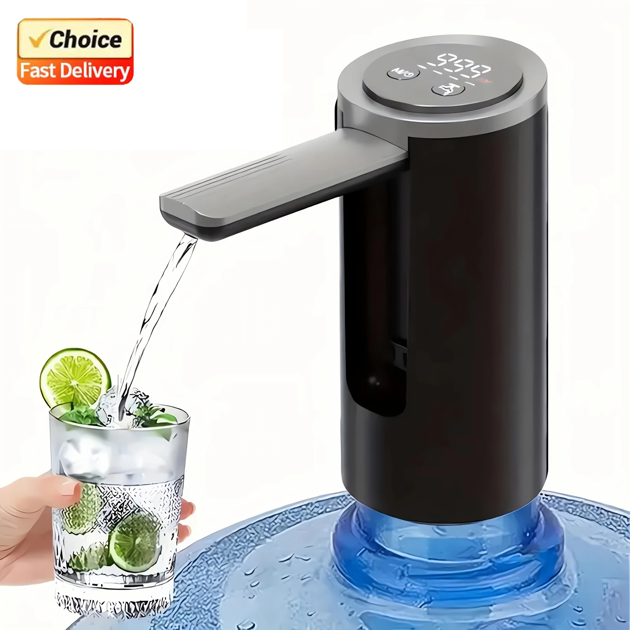 2026 New Foldable Electric Water Dispenser Pump Type C Charging Automatic Bucket Pump Long Battery Life for Home Office Outdoor