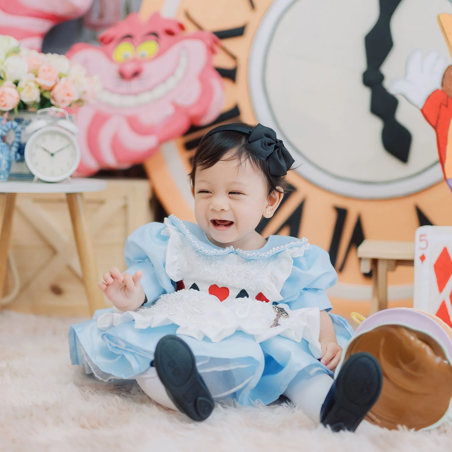 

Baby Girls Lolita Alice Princess Gown Toddler Polka Dot Maid Cosplay Dress Infant Blue Birthday Party Dresses Girl Fashion Wear