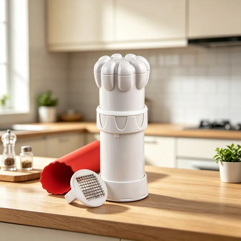 1PCS Mini Multi-functional Garlic Cutter Kitchen Tool Garlic Press
