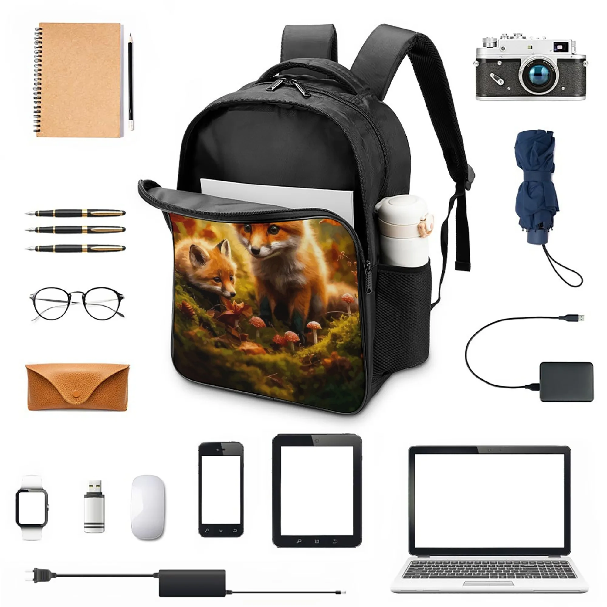 حقيبة ظهر للرجال ذات سعة كبيرة وبسيطة وعصرية للسفر والطالبات حقيبة كمبيوتر للرجال والنساء، من مادة أكسفورد #4