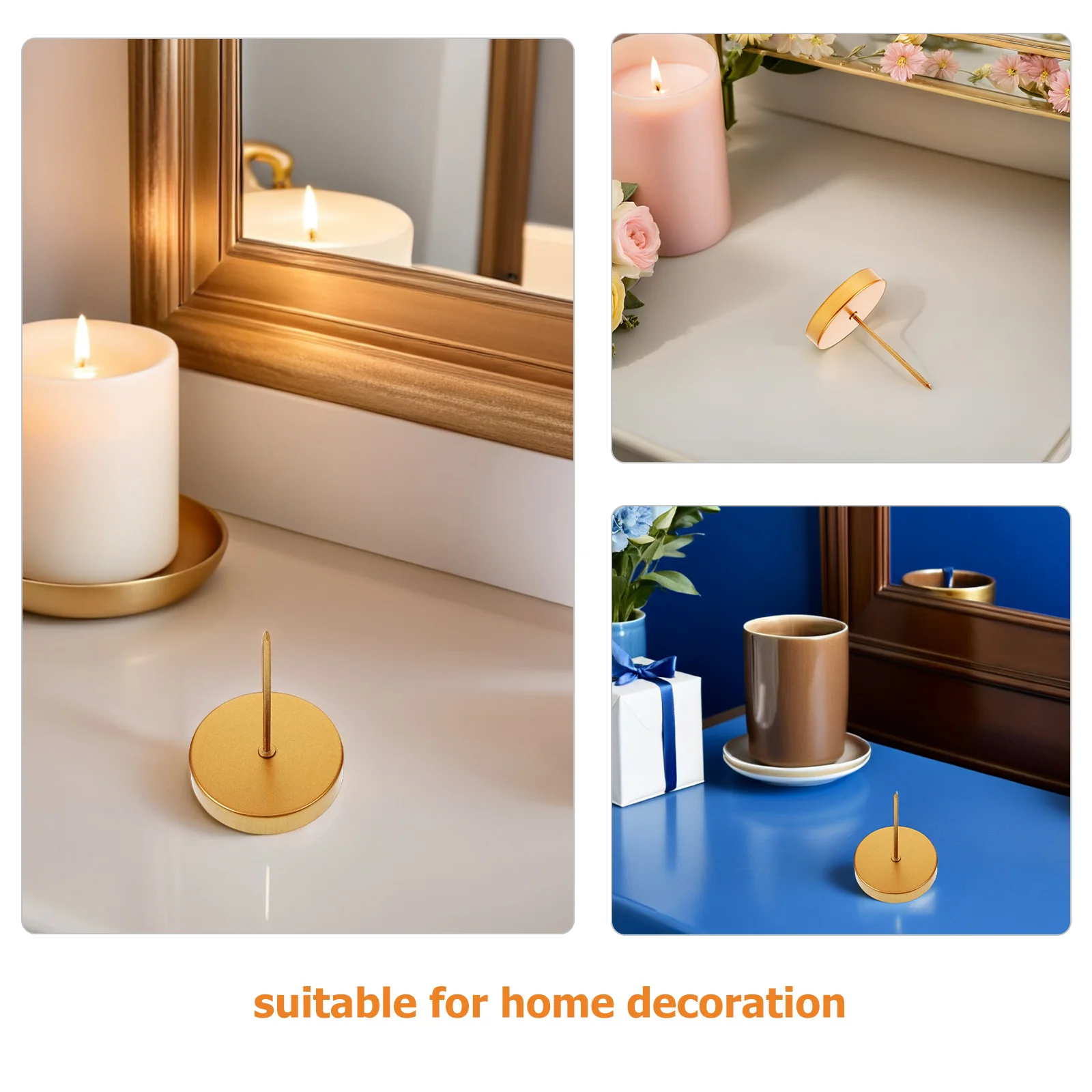 4 قطعة أصحاب تفتق المعادن النمط الفرنسي 3.14X2.36 ''سبائك لإكليل الجدول محور الطرف الديكور حامل مع إكليل سبايك #5