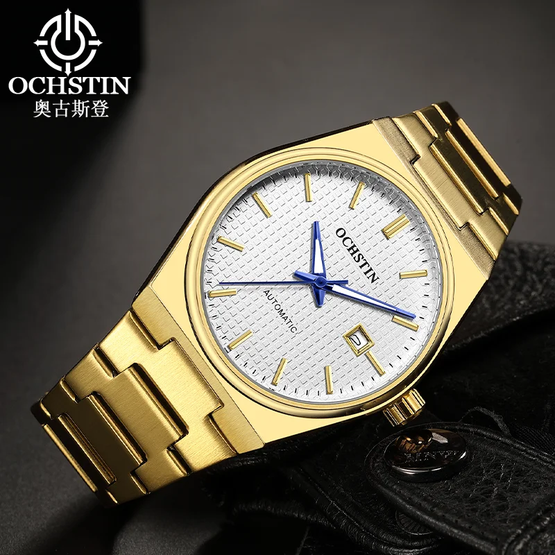 OCHSTIN Automatic Mechanical Movement Watches Men‘s Stainless-Steel Strap Waterproof Luxury High-end Hot Sale Wristwatch