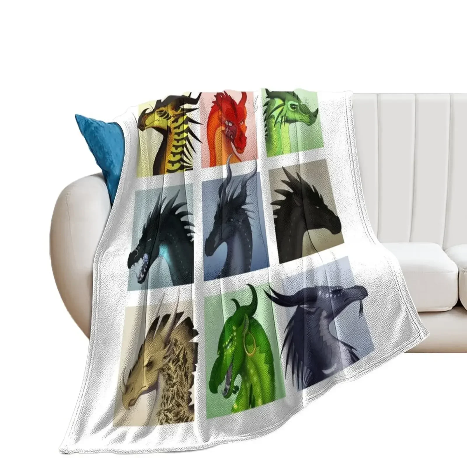 Wings of Fire - Bad Guys Throw Blanket Decorative Throw Flannel Fabric Cute Plaid Blankets