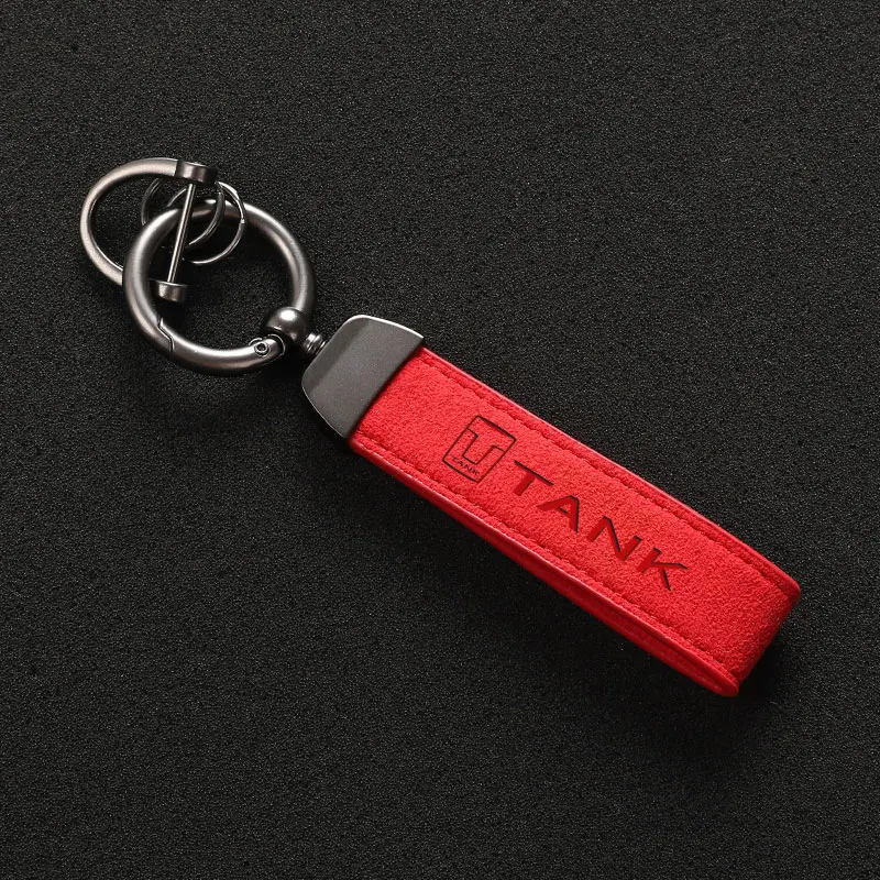 

For Great Wall Tank 500 300 700 2022 2023 2024 2025 Car High Grade Suede Leather Car Keychain Car Accessories