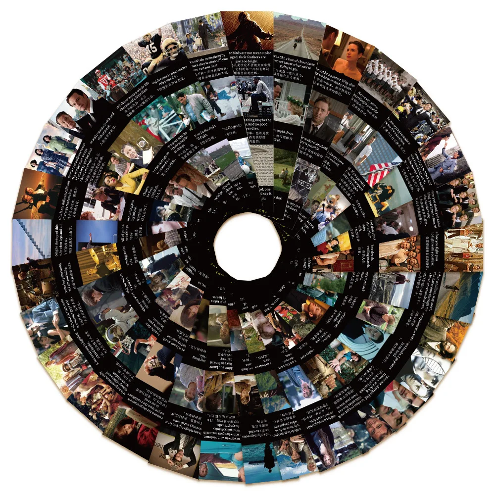 30Pcs Motivational Movie Bookmark Cartoon Decoration Reading Book Page Annotation Book Students Use Paper Cards Back To School