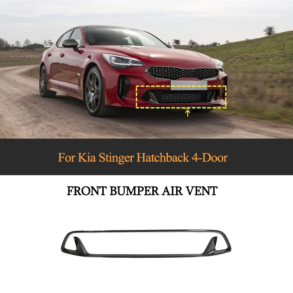 

Front Kidney Bumper Lower Center Grille Hood Grill Frame For KIA Stinger GT EX Hatchback 2018-2023 Car Front Grill Dry Carbon