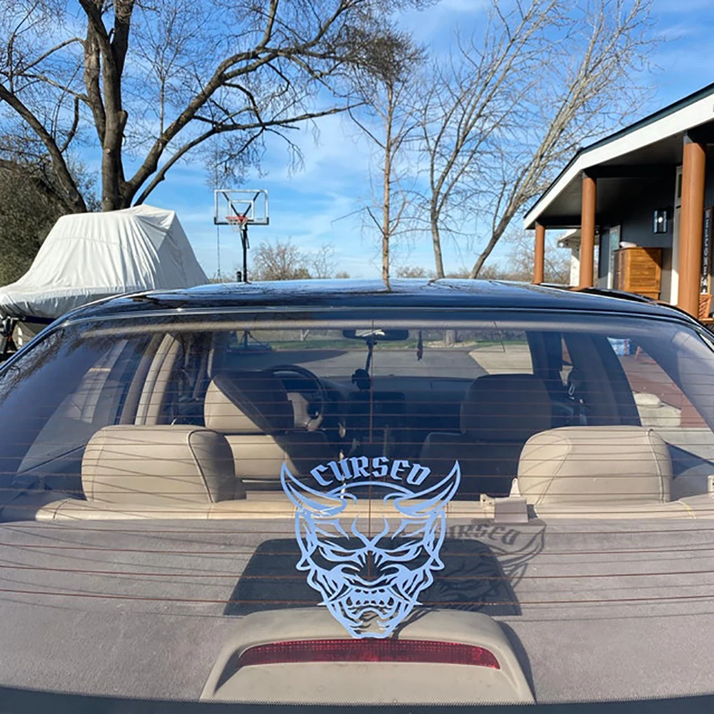 Cursed Oni Demon  Japanese Car Stickers Cartoon Design Vinyl Bumper Windows Decals Tuning Accessories
