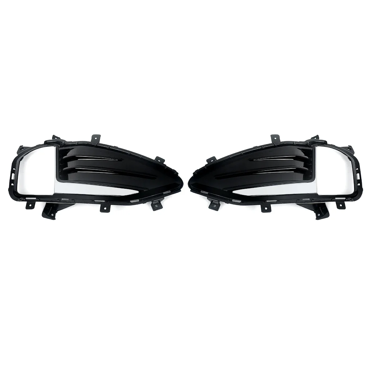 2x For Ford Edge 2019-2021 Chrome Front Bumper Fog Light Lamp Cover Bezels LH+RH