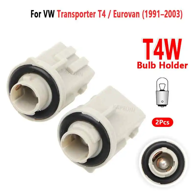 For VW Transporter T4 Eurovan 1991–2003 Side Marker Light T4W Bulb Holder Socket Base 191941669A 2Pc