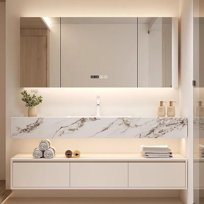 Light Luxury Mirror Cabinets Bathroom Hanging Makeup Bedroom Organizer Mirror Cabinets Modern Armarios Espejo Home Furniture