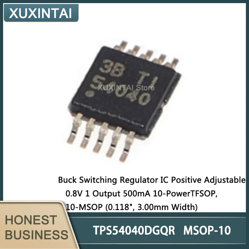 10Pcs/Lot New Original TPS54040DGQR TPS54040   Regulator IC Positive Adjustable 0.8V 1 Output 500mA 10-PowerTFSOP, 10-MSOP