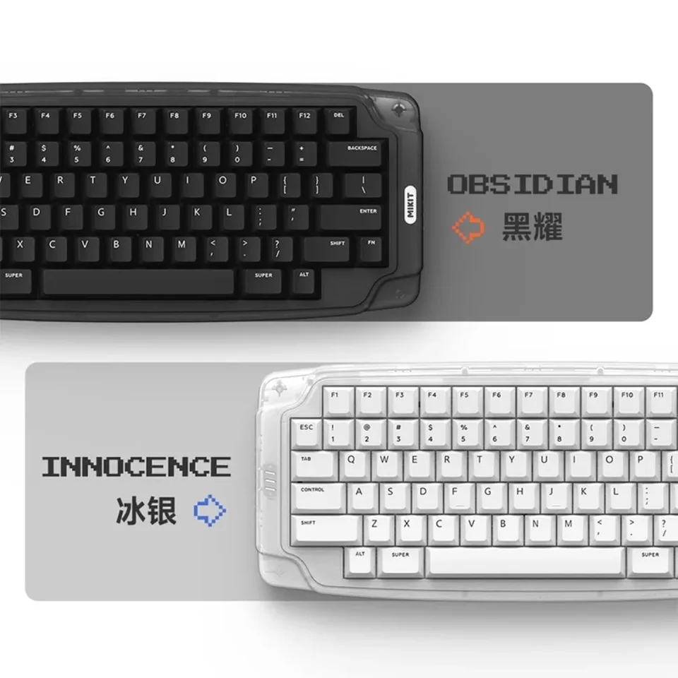 MIKIT MK72 72keys Keyboard Kit Custom PBT Two-colour Keycaps RGB