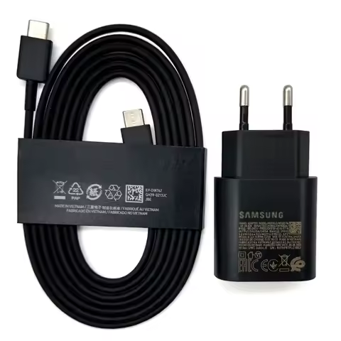 Samsung S23 USB Type C Super Fast Charger PD 25W Charge EU Power Adapter 1.8m Cable For Galaxy Note10 S22 S20 S24 Plus S21FE A54