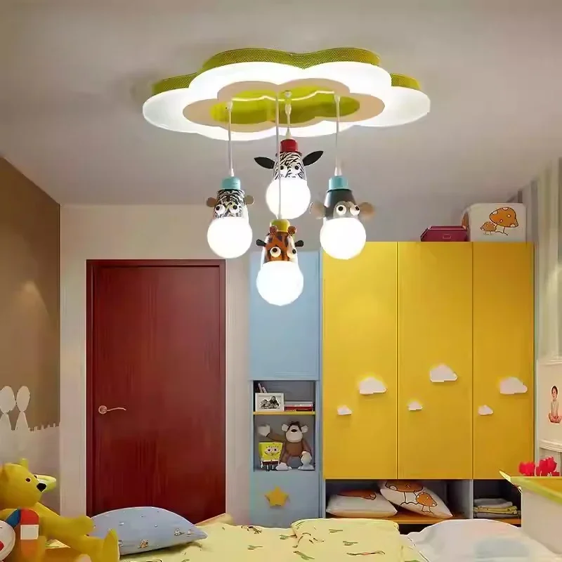 Internet Famous Creative Cartoon Children's Fun Boy Ceiling Lights Children's Animal Themed Lights，Children's Room Lights