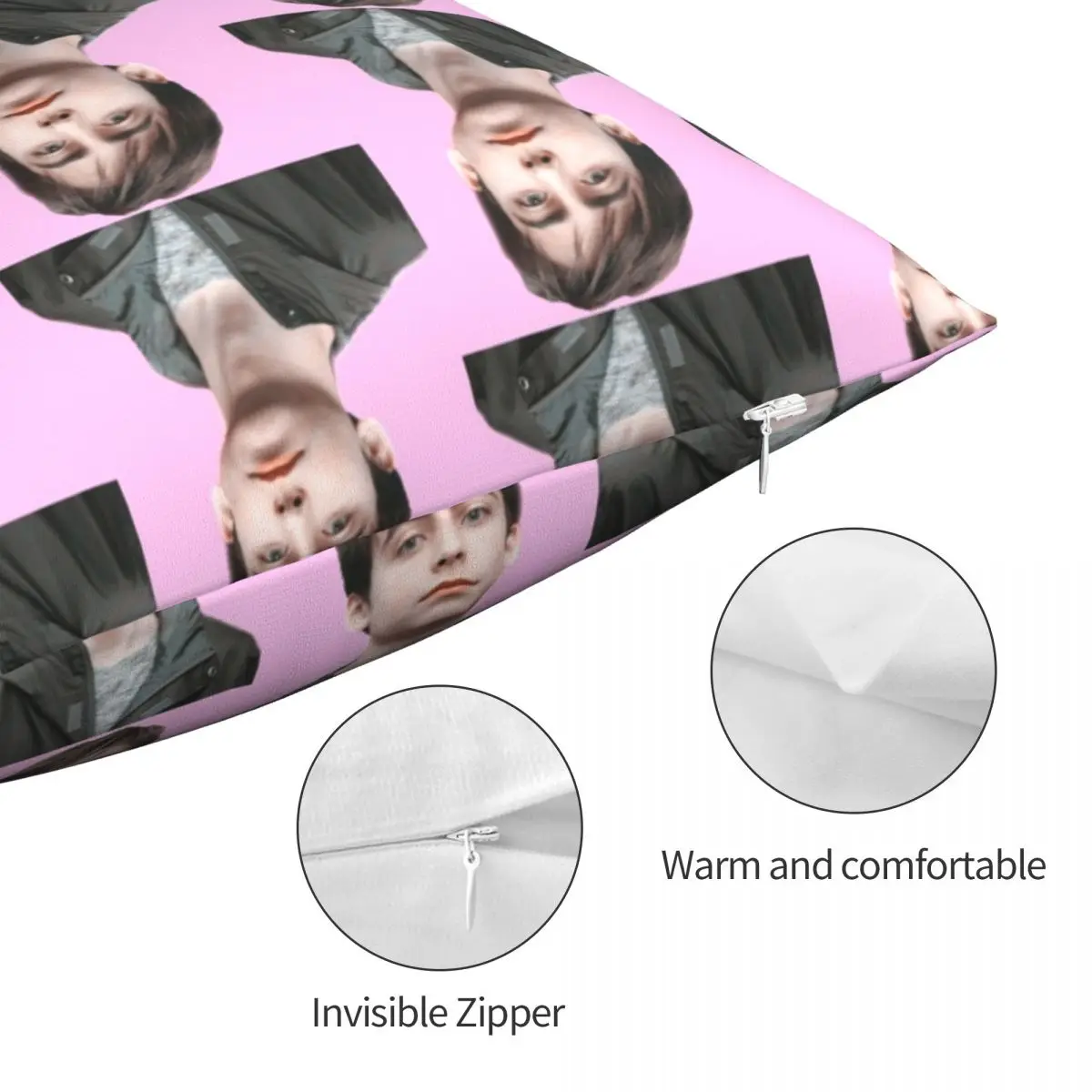 Aidan Gallagher Umbrella Academy Five Pillowcase Printed Polyester Cushion Cover Decorative Pillow Case Cover Home 40*40cm