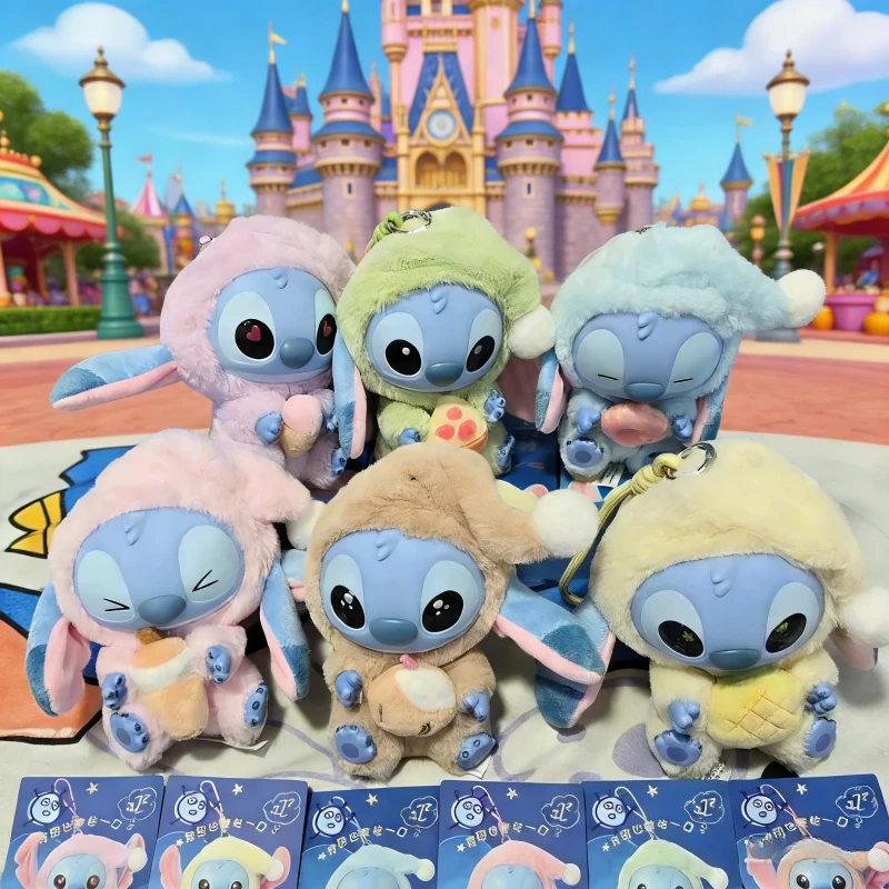 Gorący hit/ Disney Stitch Jedz Coś Przed Zasypianiem, Niespodzianka w Pudełku, Figurka Winylowa Pluszowa, Zabawka, Zawieszka, Prezent dla Potworów