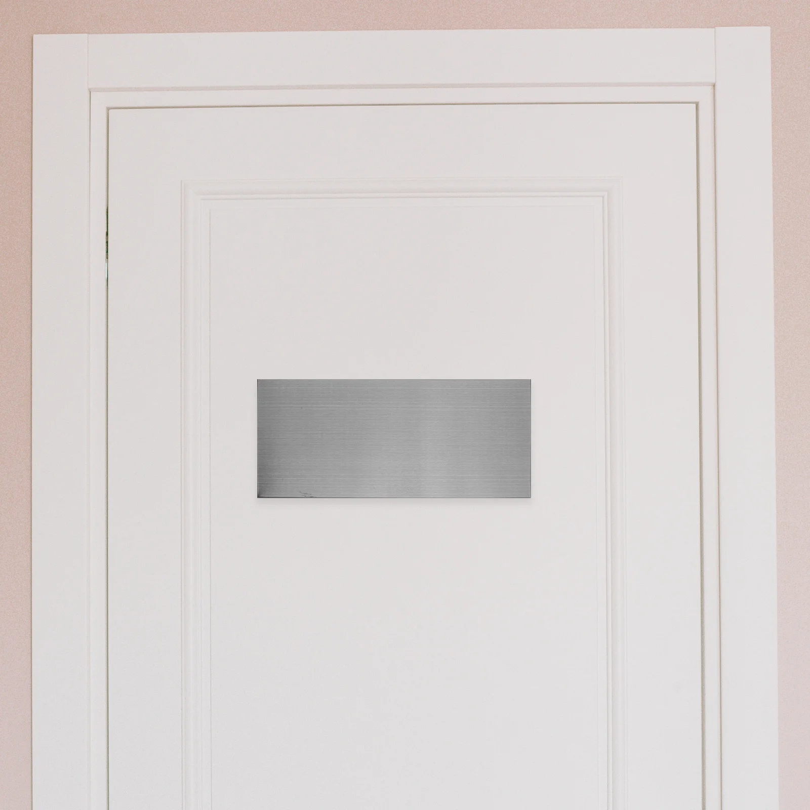 2 قطعة علامة باب معدنية فارغة 25X11 سنتيمتر ذاتية اللصق الفولاذ المقاوم للصدأ مكتب لوحة اسم النقش مجلس غرفة المكتب تسجيل لاصق #1