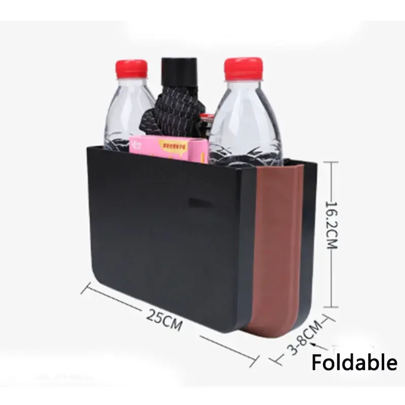 Cubo de basura colgante para coche, bolsa de basura multifuncional, Plegable, portátil, impermeable, con Clip, pequeño, soporte organizador para coche