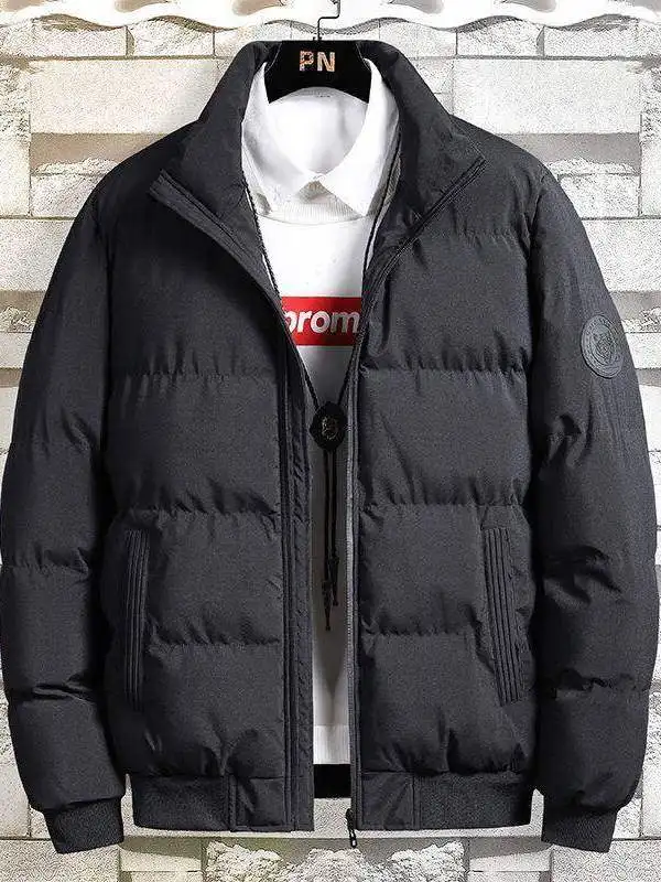 

Men's Thickened down Cotton Jacket Winter Casual Youth Outerwear Fashionable Versatile Cotton Coat Top Knot Detail
